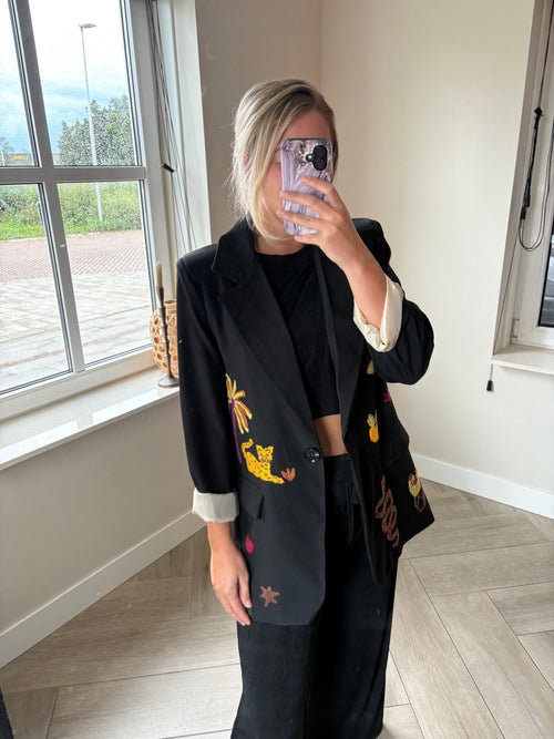 Blazer zwart.